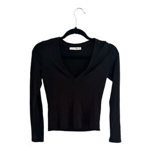 Wilfred Free Black V Neck Top Size XXS